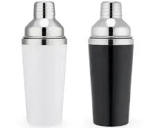 Streamline Cocktail Shaker Black and White 16oz